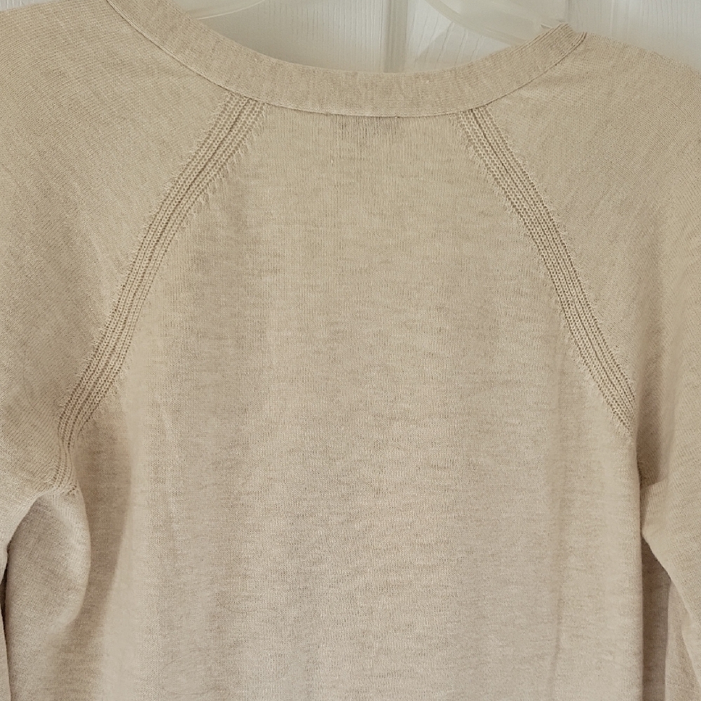 GAP Light Beige V-Neck Button Cardigan - Picture 10 of 16